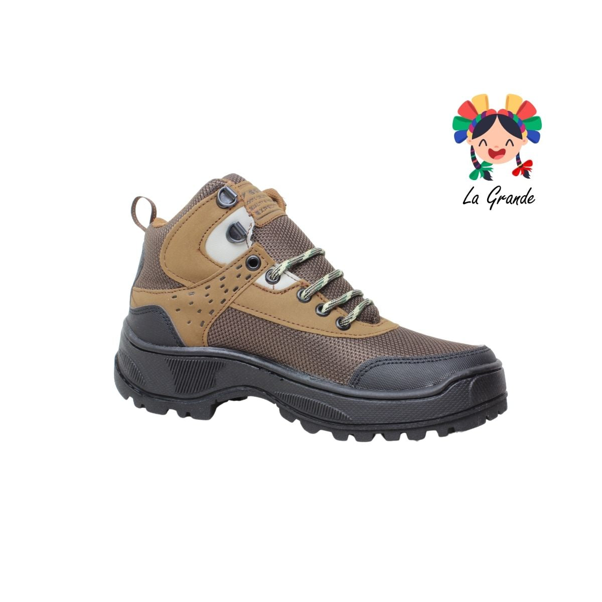 001 ISSUZU Café Negro Bota de Montaña para Caballero