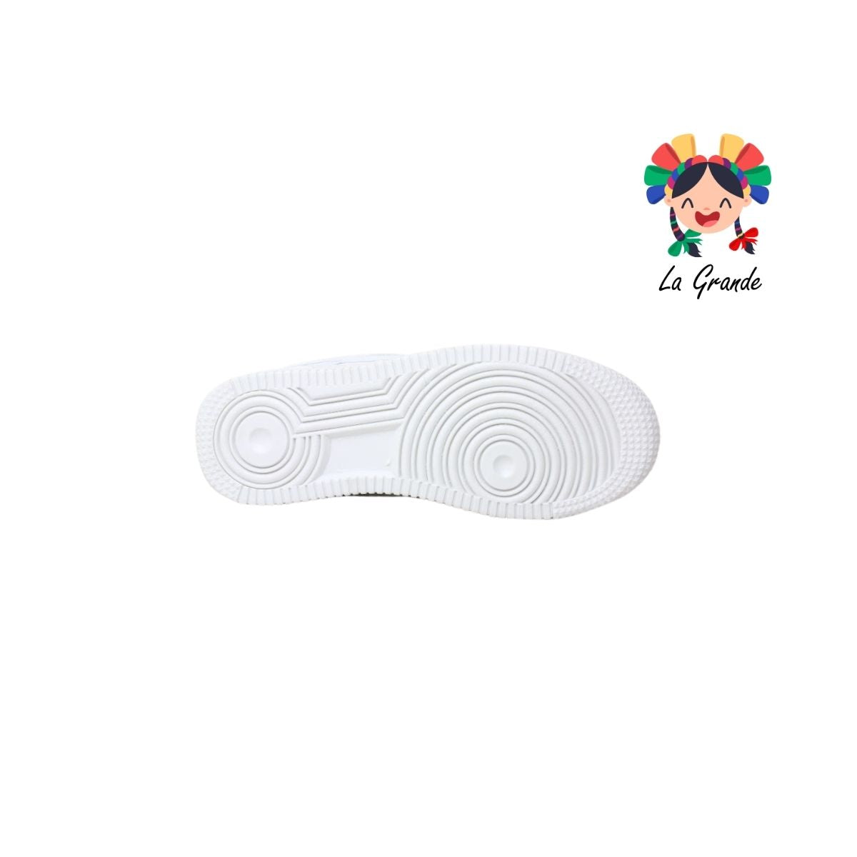 002 LERMI Bco Bco Escarcha Sint Tenis Escolar para Dama y Joven