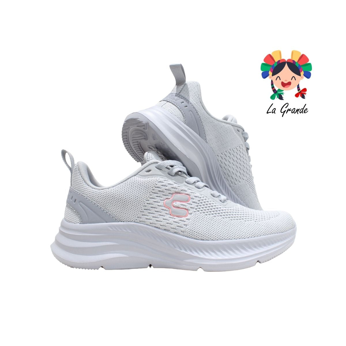 004 CHARLY Gris Tenis Deportivo Original para Dama y Joven