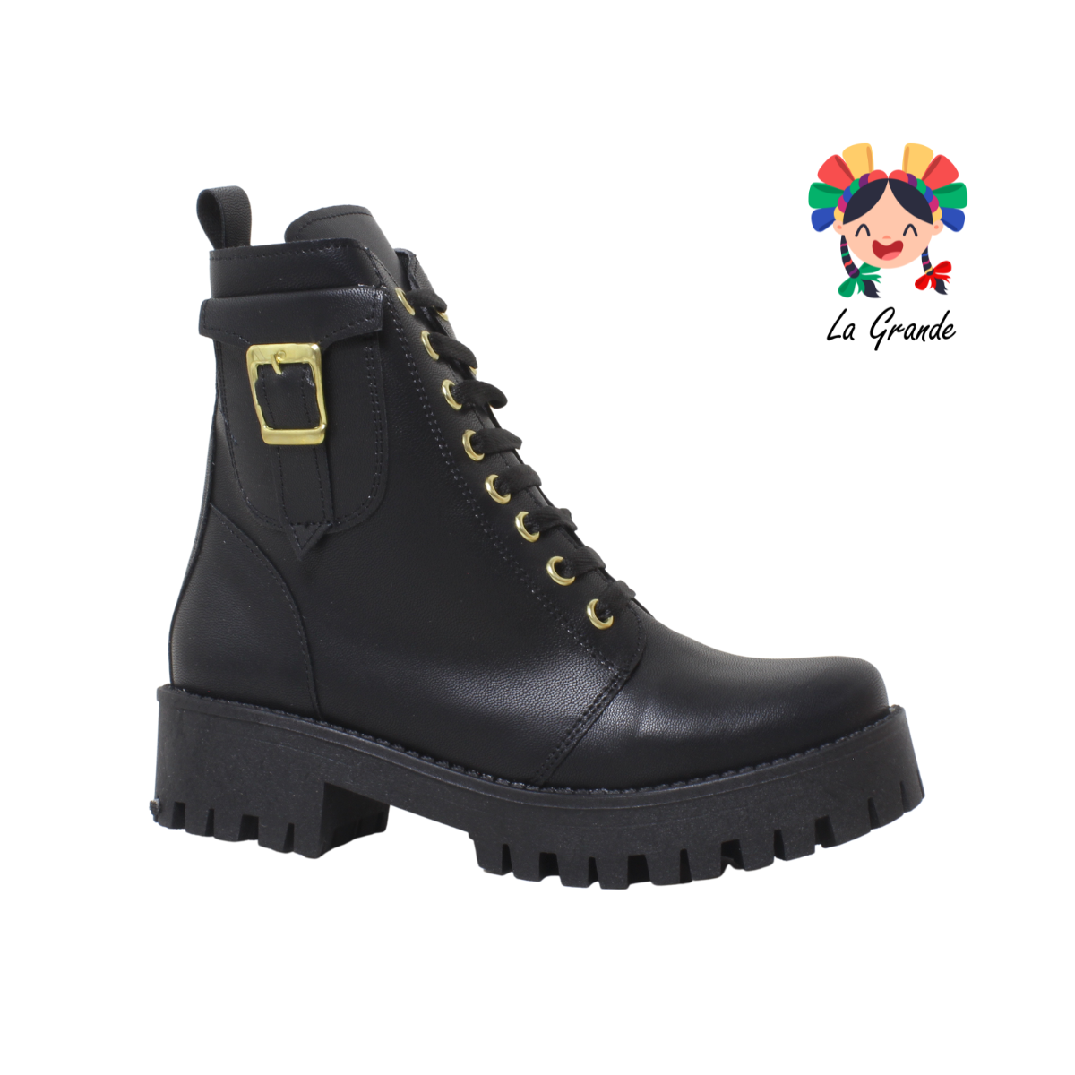 006 GABRIELA Negro Cabra Bota Urbana para Niña y Dama