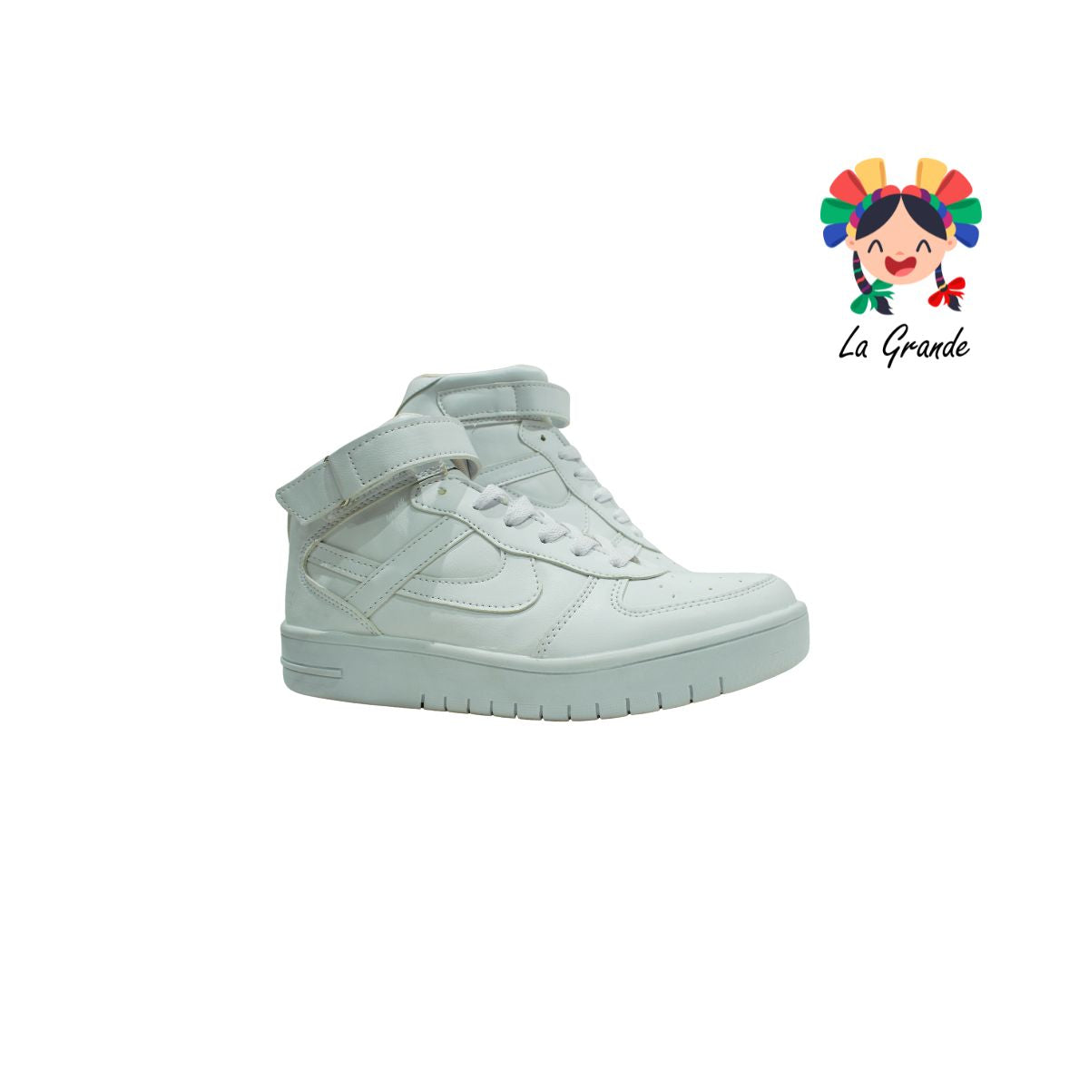 010301 PANAM Blanco Napa Tenis Casual Escolar para Dama, Joven y Caballero