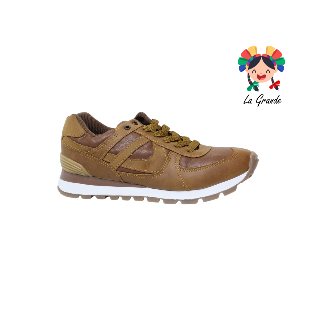 010688 PANAM Coñac Napa Tenis Casual Original para Caballero