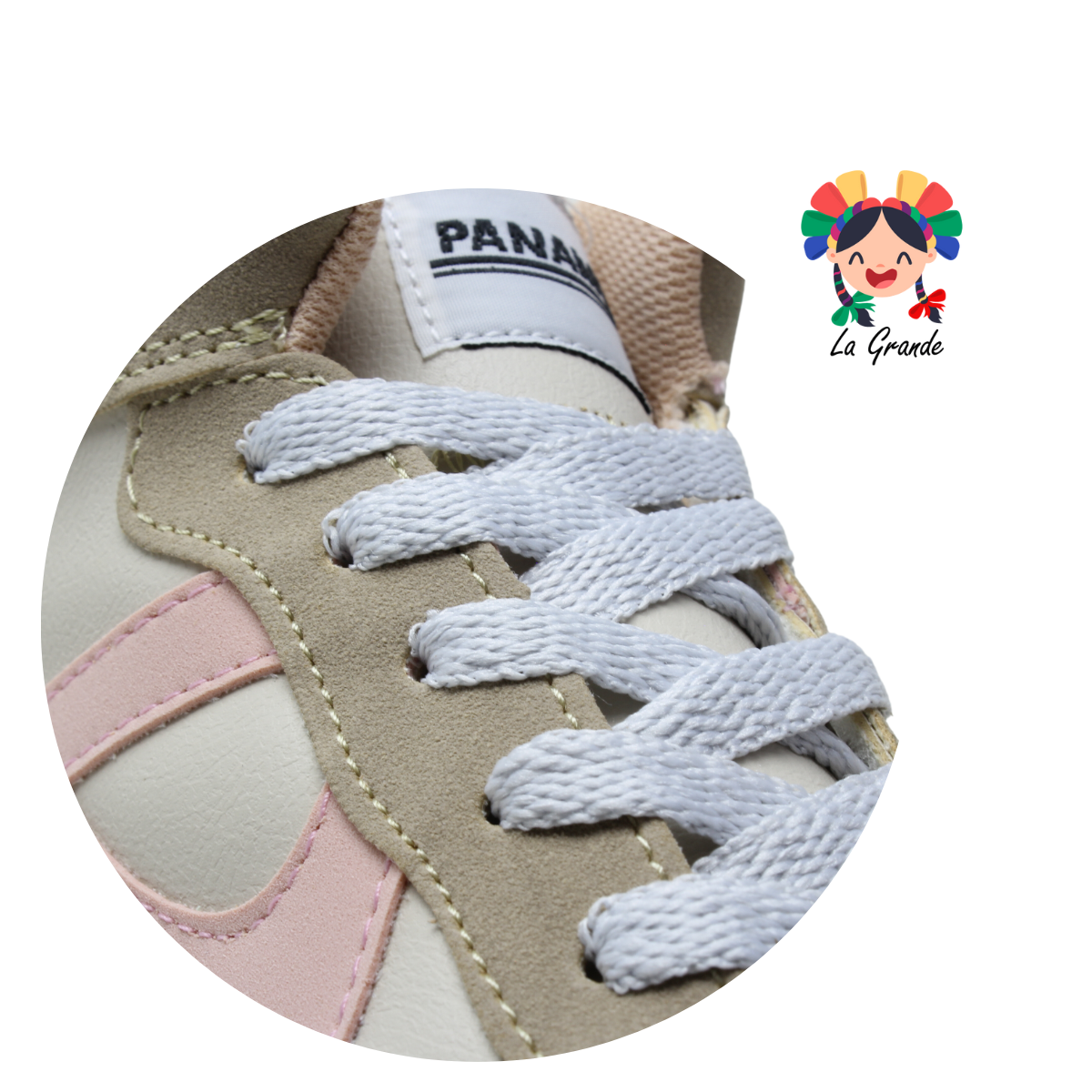 010703 PANAM Café Beige Napa Tenis Casual para Dama y Joven Original