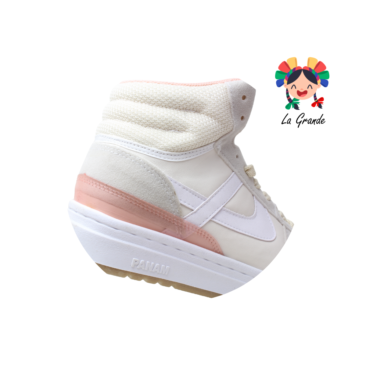 010761 PANAM Latte Rosa Tenis Casual Original para Dama