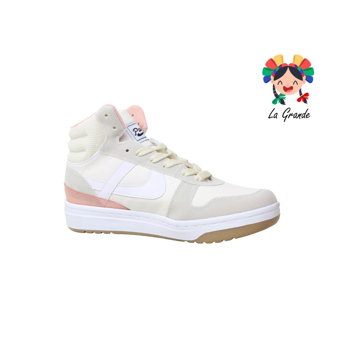 010761 PANAM Latte Rosa Tenis Casual Original para Dama