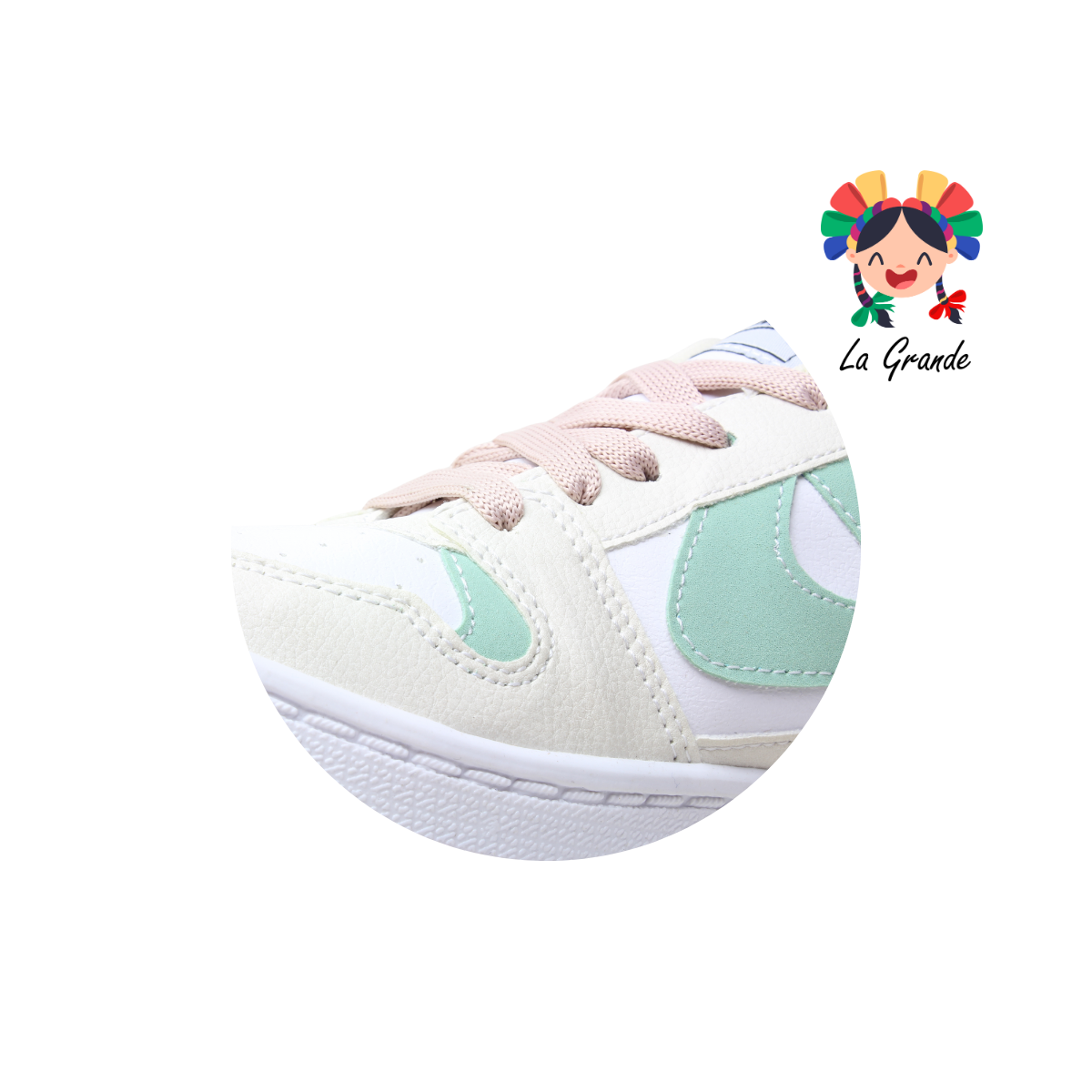 010765 PANAM Menta Blanco Tenis Nacional Original Casual para Dama y Joven