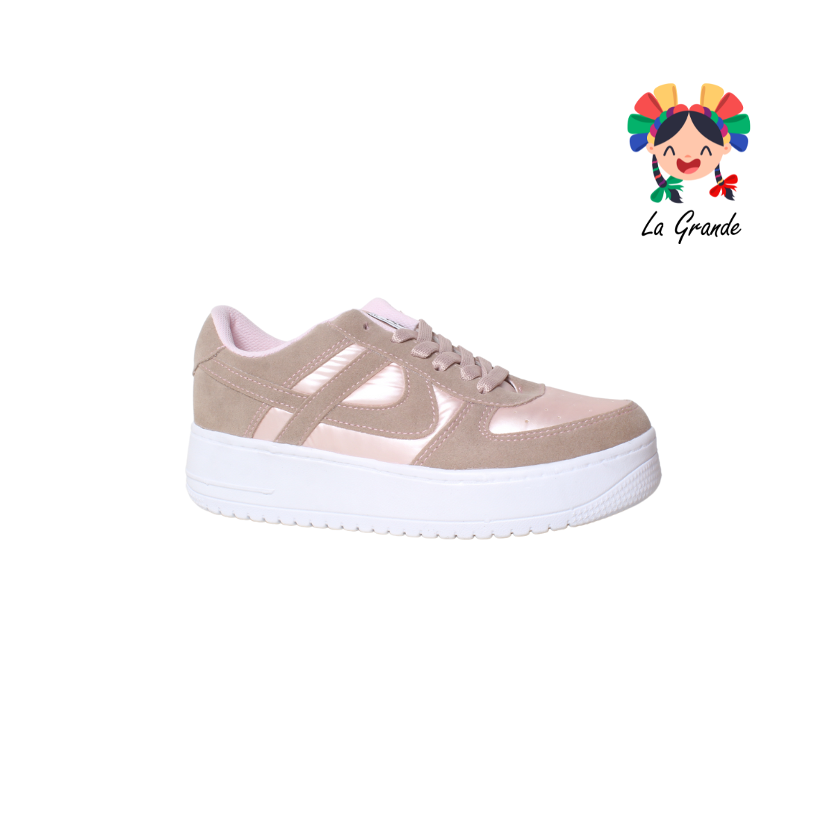 010830 PANAM Rosa Napa Tenis Casual Original para Dama