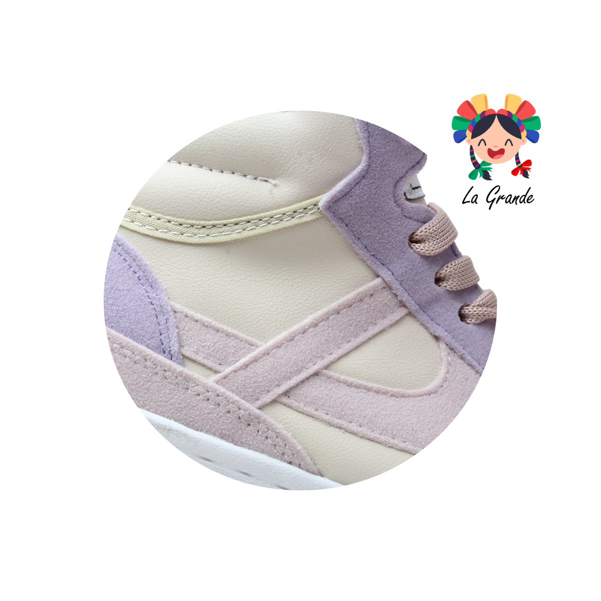 010870 PANAM Latte Rosa Tenis Casual Original para Dama