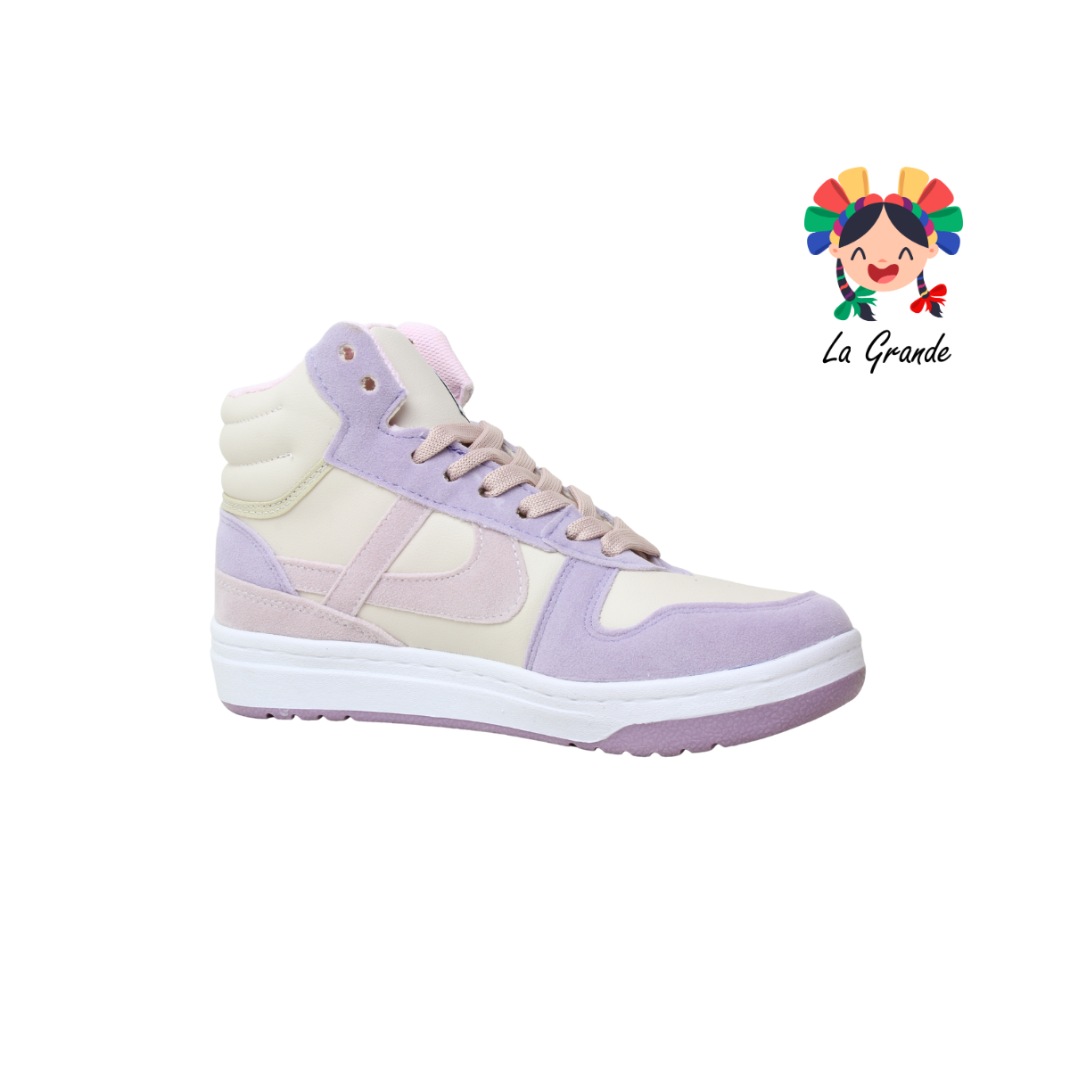 010870 PANAM Latte Rosa Tenis Casual Original para Dama