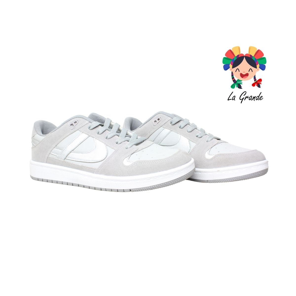 010899 PANAM Gris Napa Tenis Casual Original para Dama y Joven