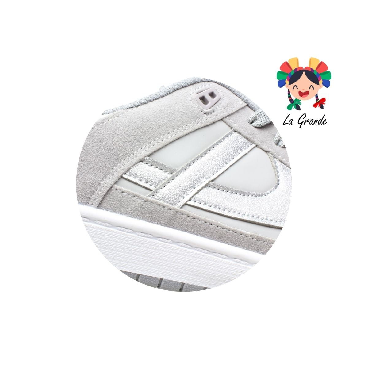 010899 PANAM Gris Napa Tenis Casual Original para Dama y Joven