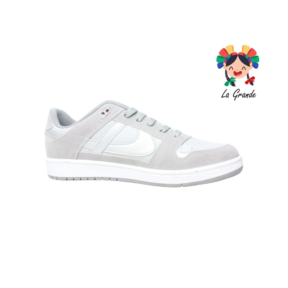 010899 PANAM Gris Napa Tenis Casual Original para Dama y Joven