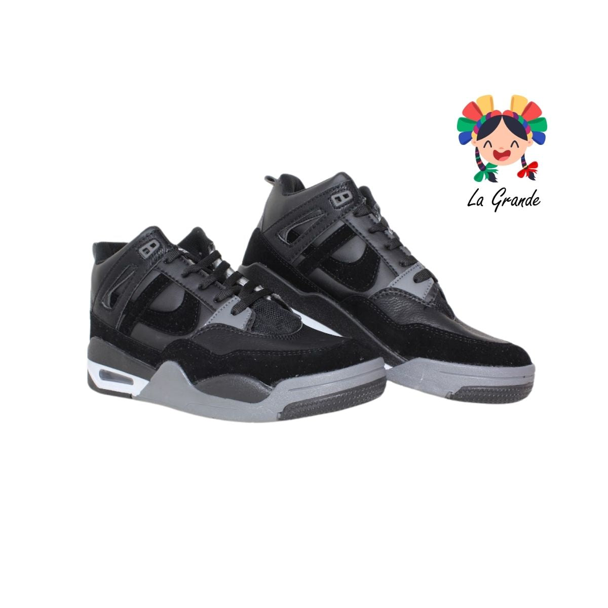 010923 PANAM Negro Napa Tenis Casual para Dama,Joven y Caballero