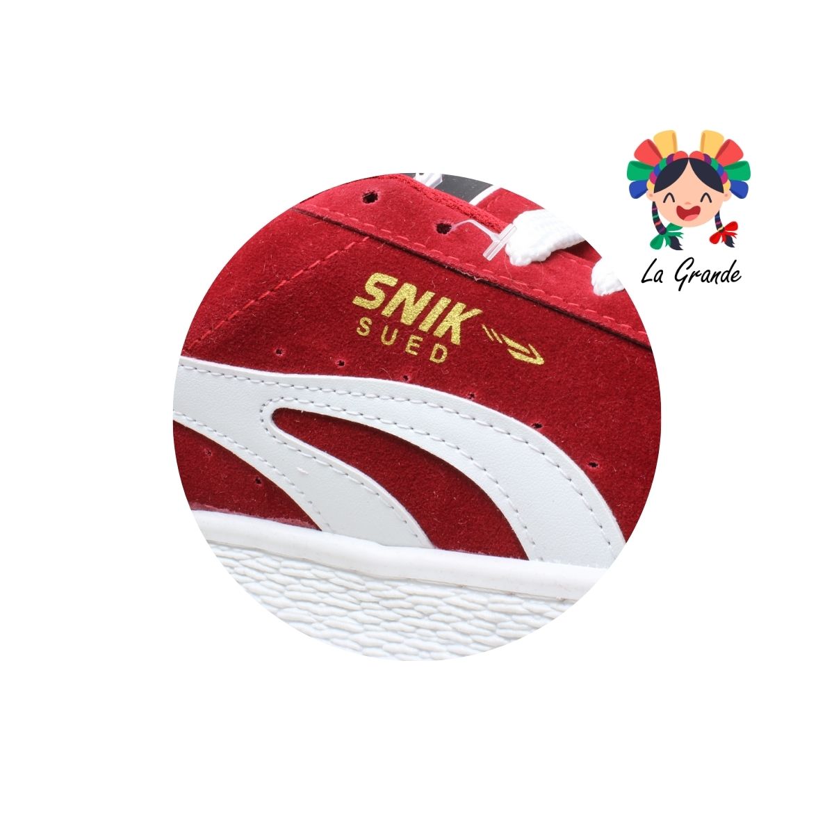 010 SNIK Rojo Blanco Tenis Casual para Caballero