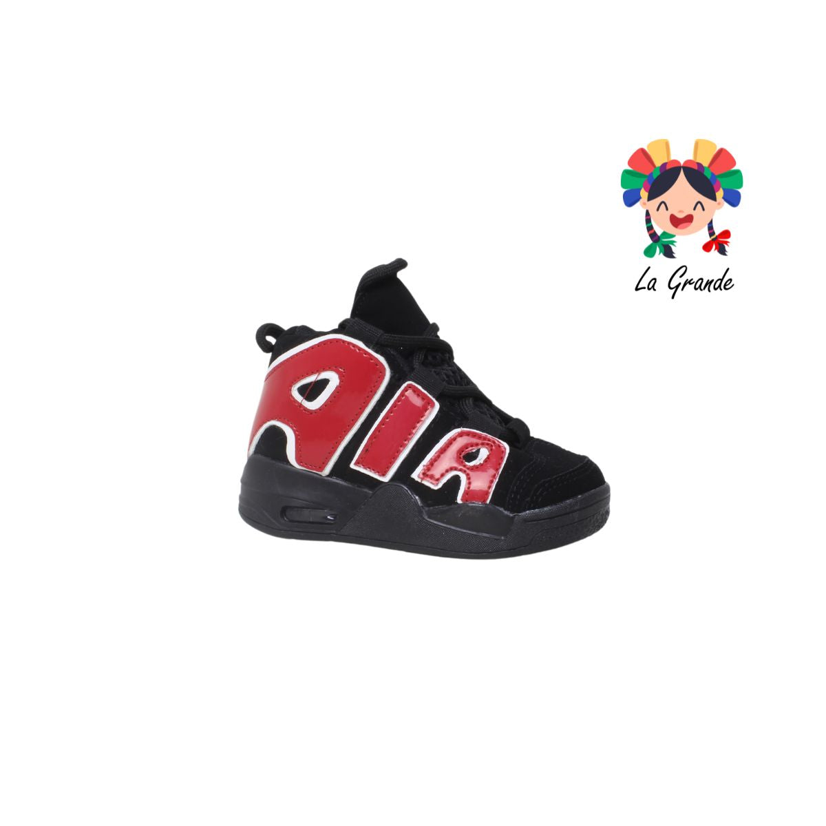 018 LON STAR Negro Rojo Bco Sint Tenis Casual para Niña y Niño