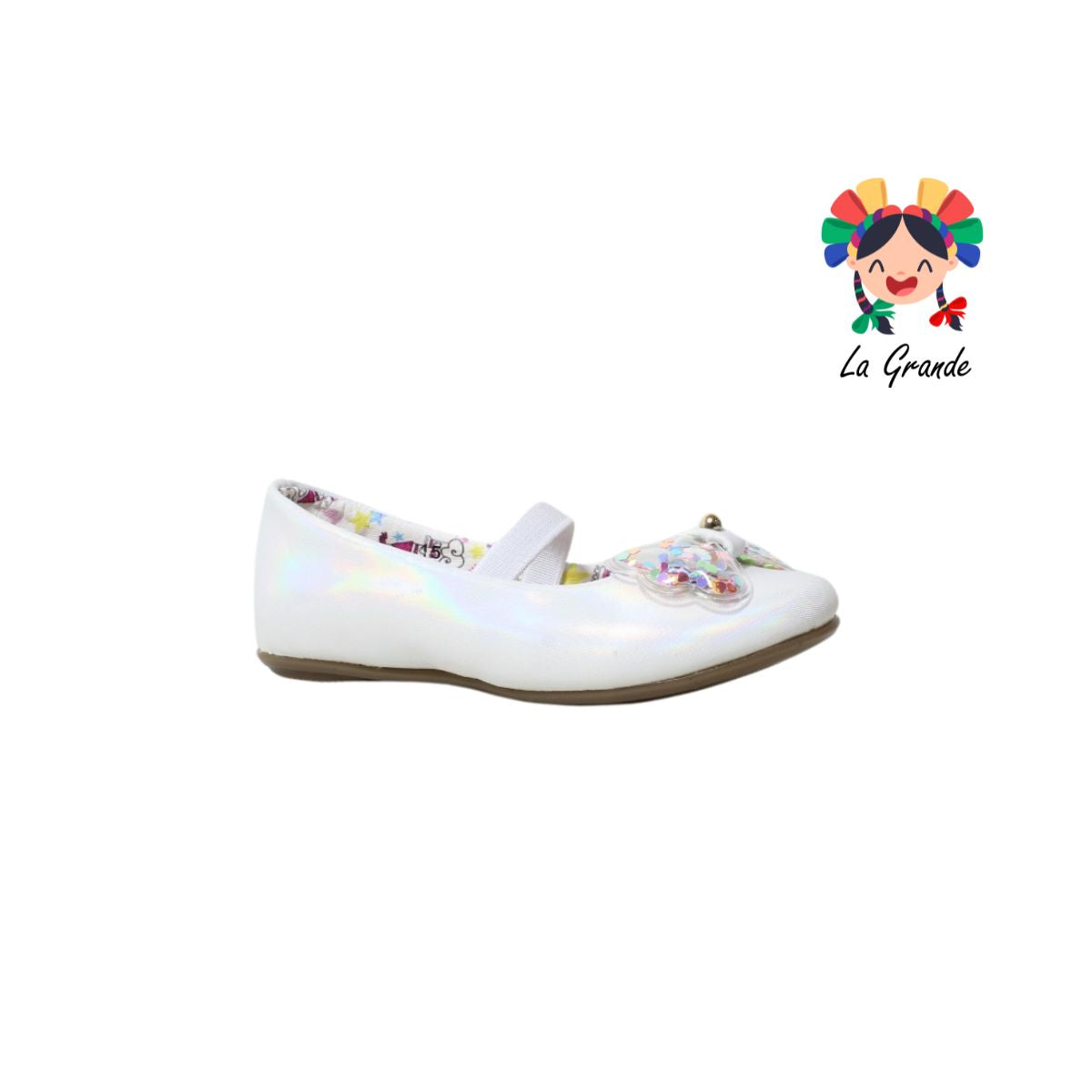 01 GEMELITAS Blanco Sint Balerina Casual para Niña