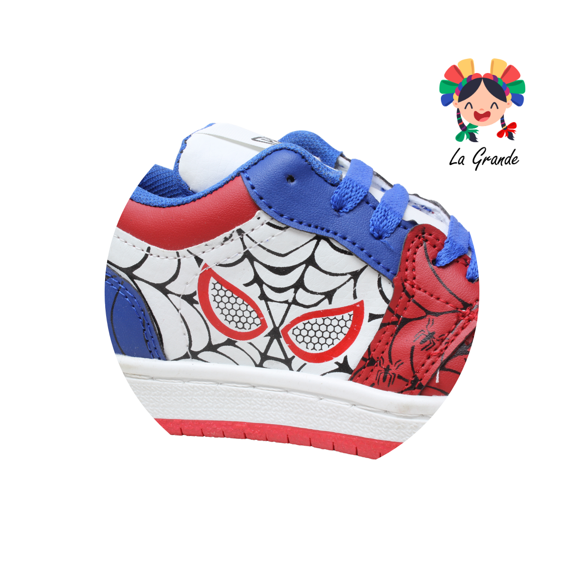 01 SPIDER SPALD Bco Rojo Rey Sint Tenis Casual para Niño