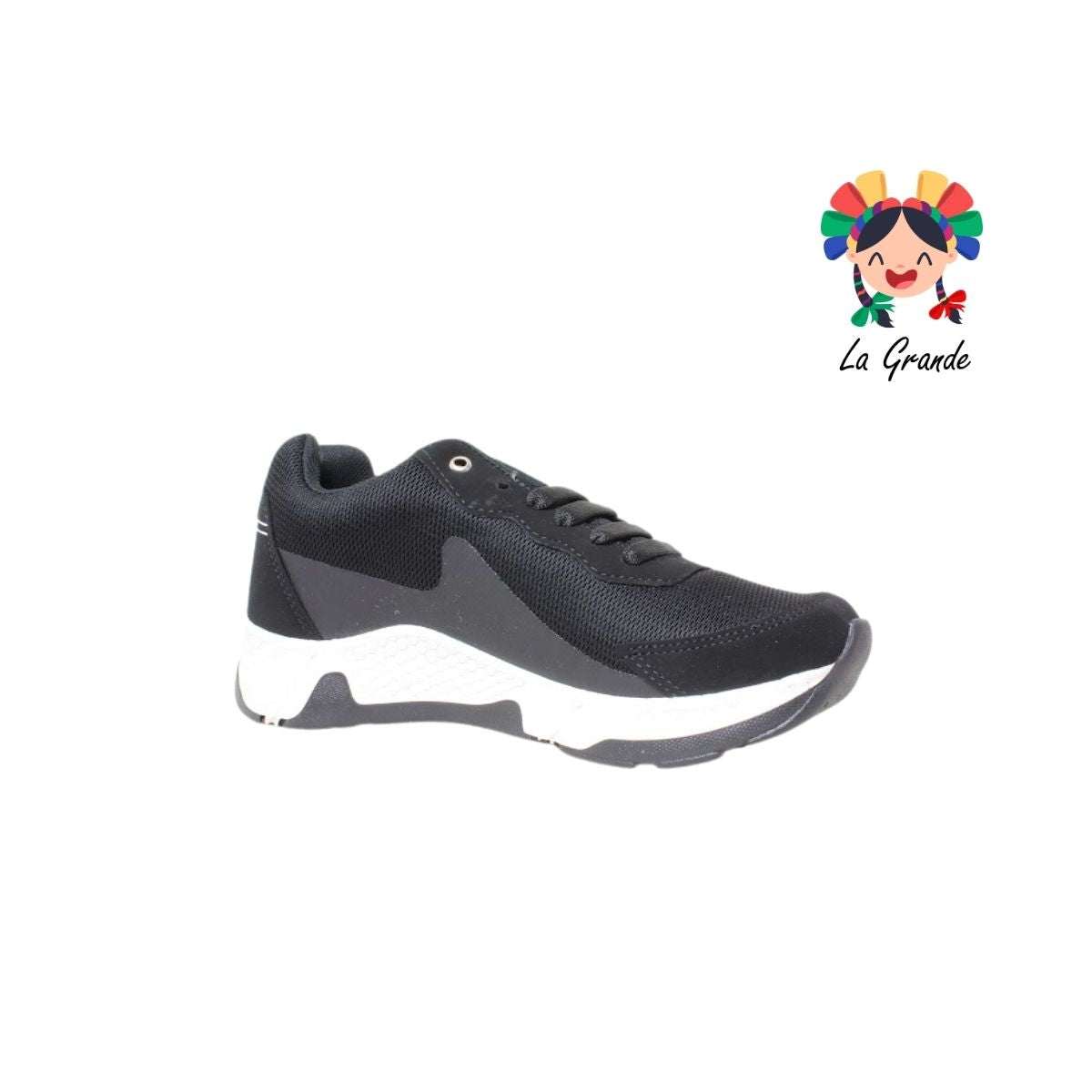023 SPEIS10 Negro Blanco Tenis Deportivo para Dama y Joven