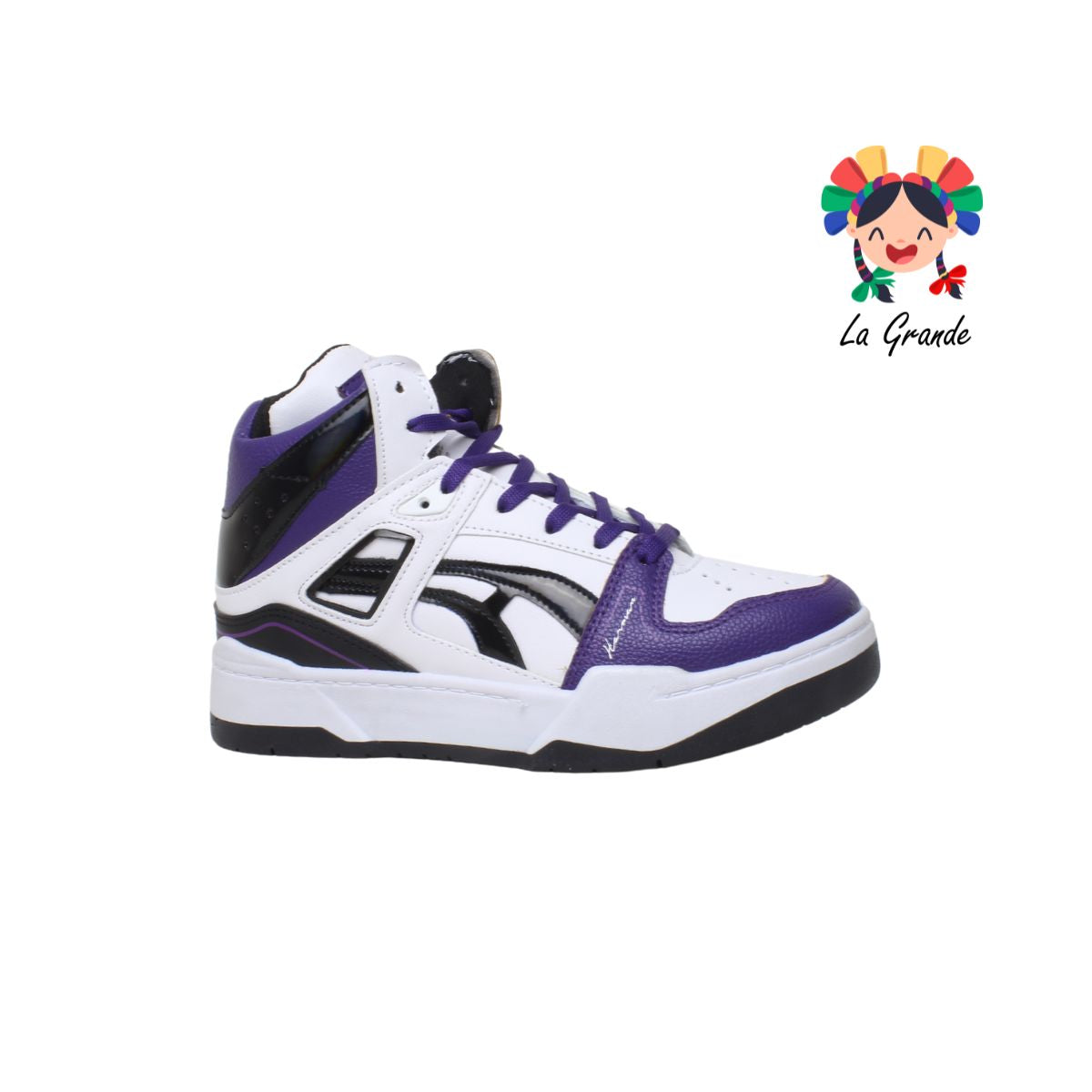 023-B HARMAN Bco Ngo Mdo Tenis Casual para Niña, Niño, Dama y Joven