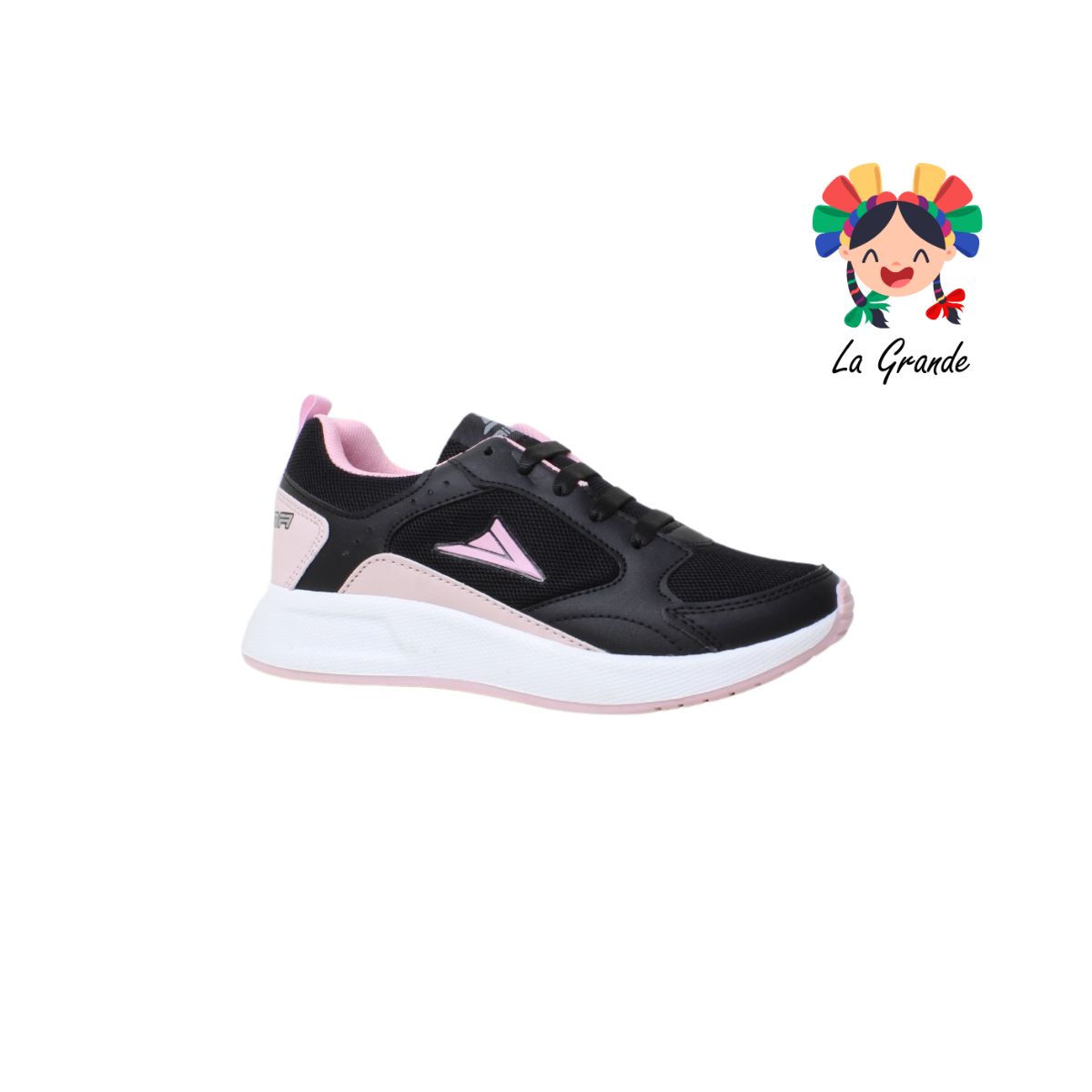 026 PRISMA Negro Rosa Tenis Deportivo para Dama
