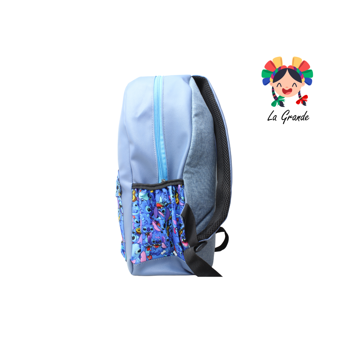 035 Mochila Grande Rey Stich Casual para Dama