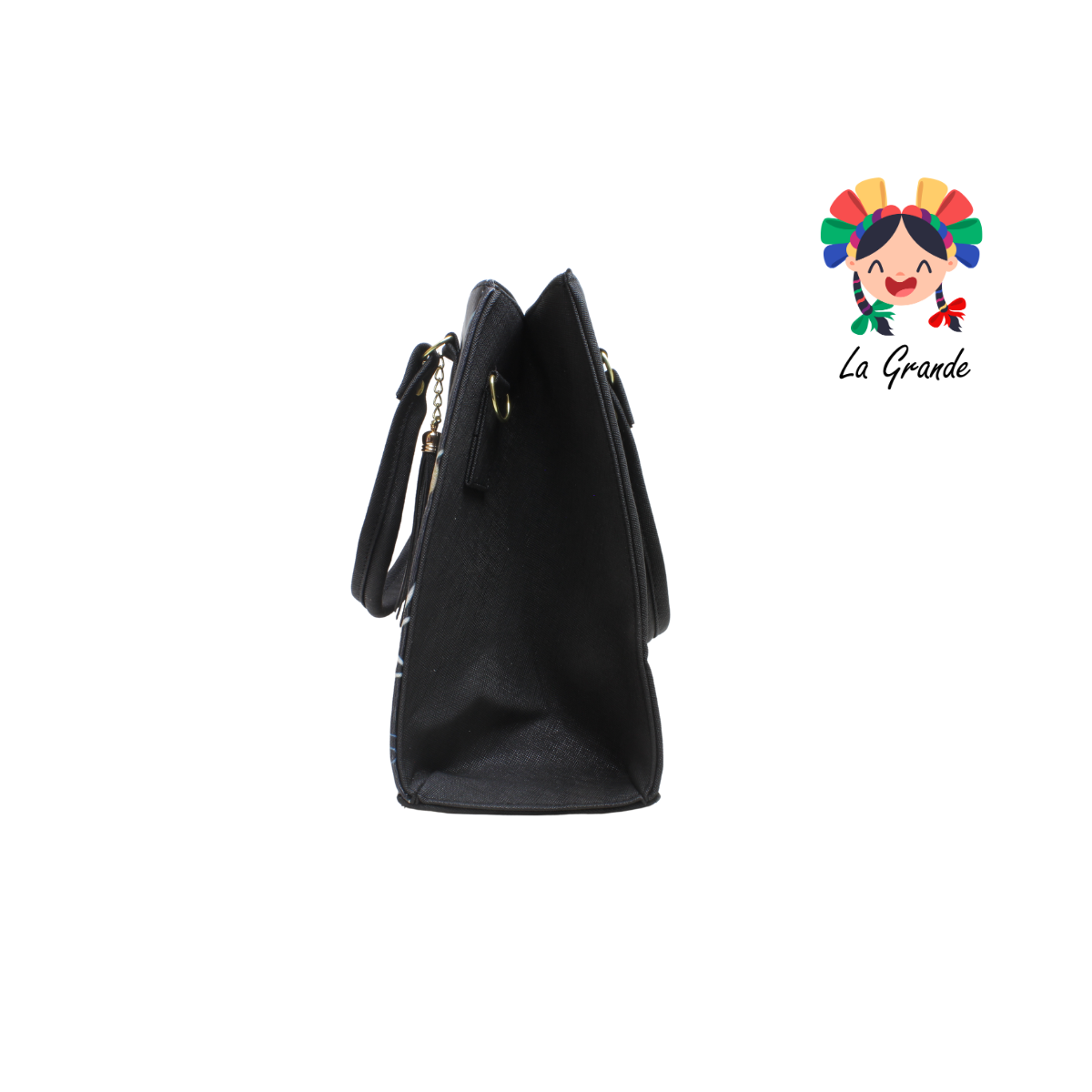 038 HARRY P.Bolsa Cuadrada Negro Casual para Dama
