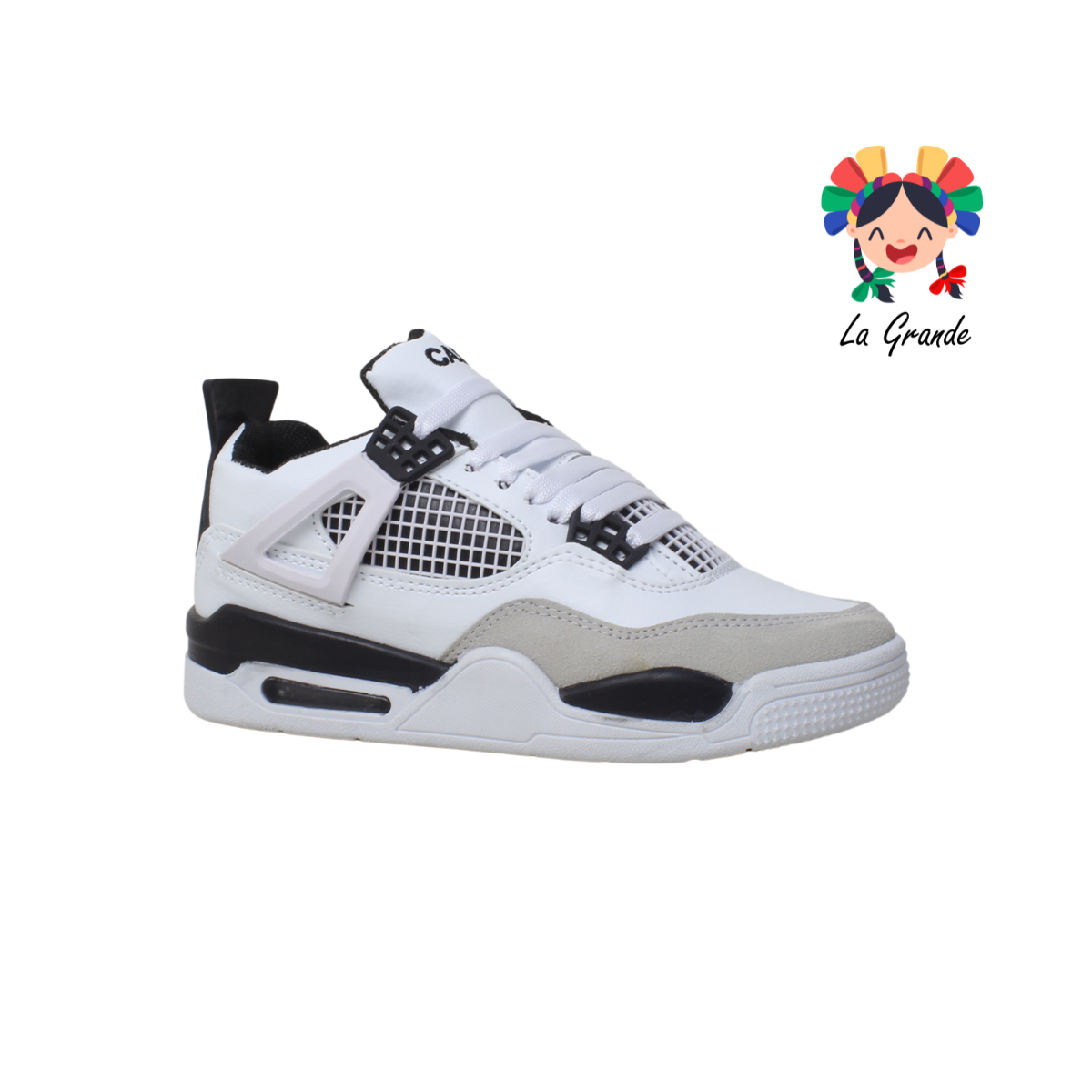 03 CASH ONE Blanco Negro Tenis Casual para Joven y Dama