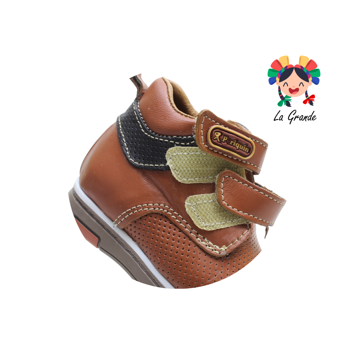 450 PERIQUIN Camel Negro Napa Casual para Bebé