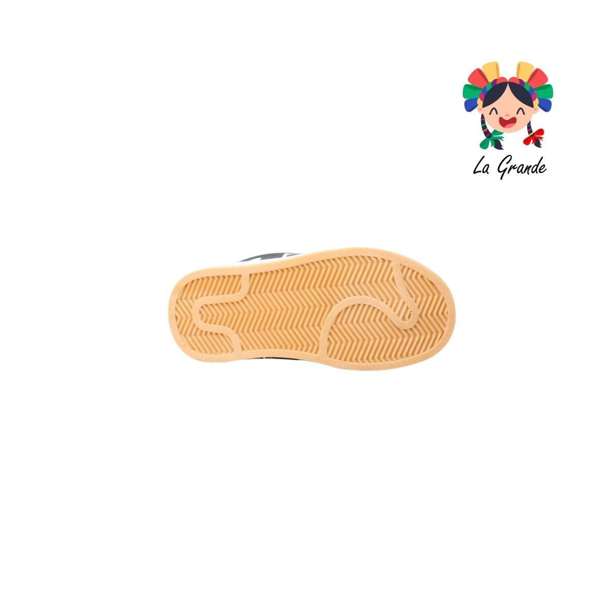 053 ACUR-ST Blanco Negro Tenis Casual para Niña y Niño