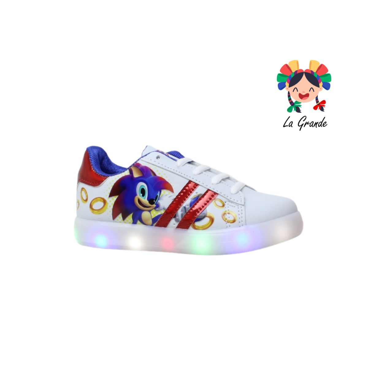 54S SPACE BOYS Rojo Rey Sint Tenis Casual con Luz Led para Niño