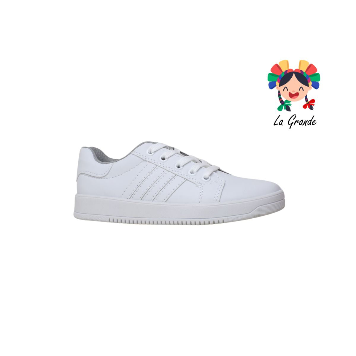 055 FRIDAYS Blanco Blanco Sint Tenis Escolar para Dama y Joven