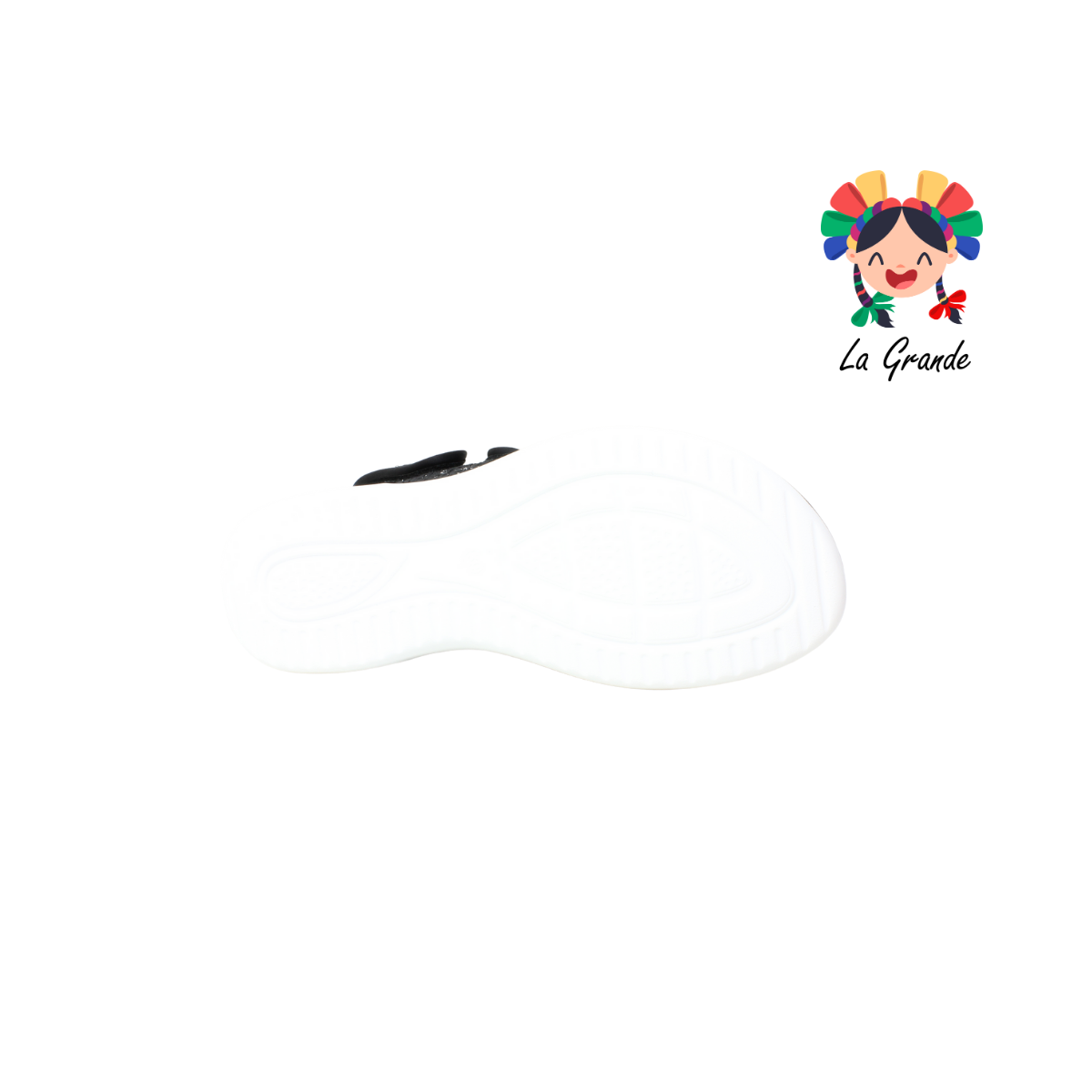 0607 SHOSH Negro Textil Sint Sandalia Confort para Dama