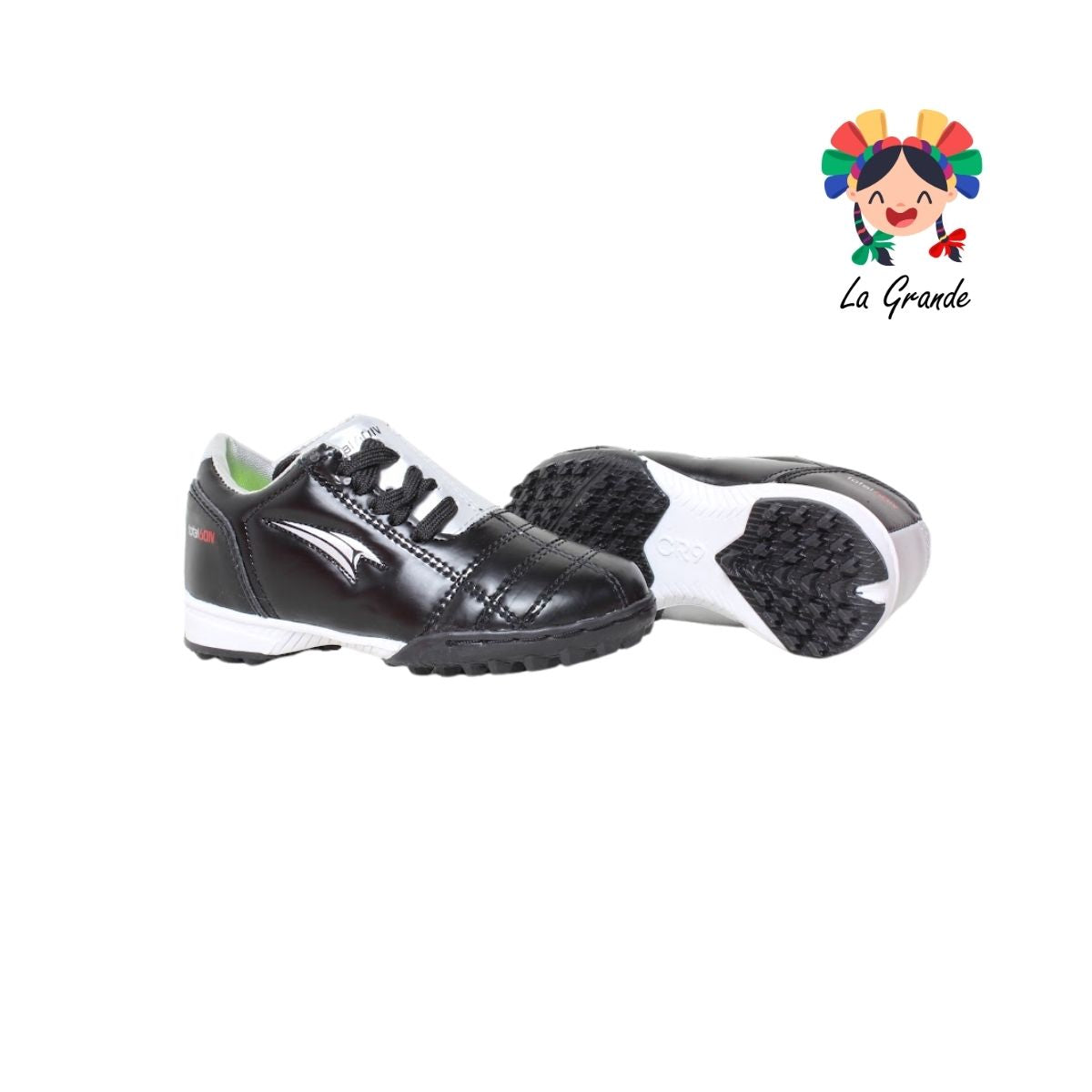 060 GATTUSO Ngo Pta Pta Ngo Sintético Tenis de Fútbol Rápido para Niña y Niño