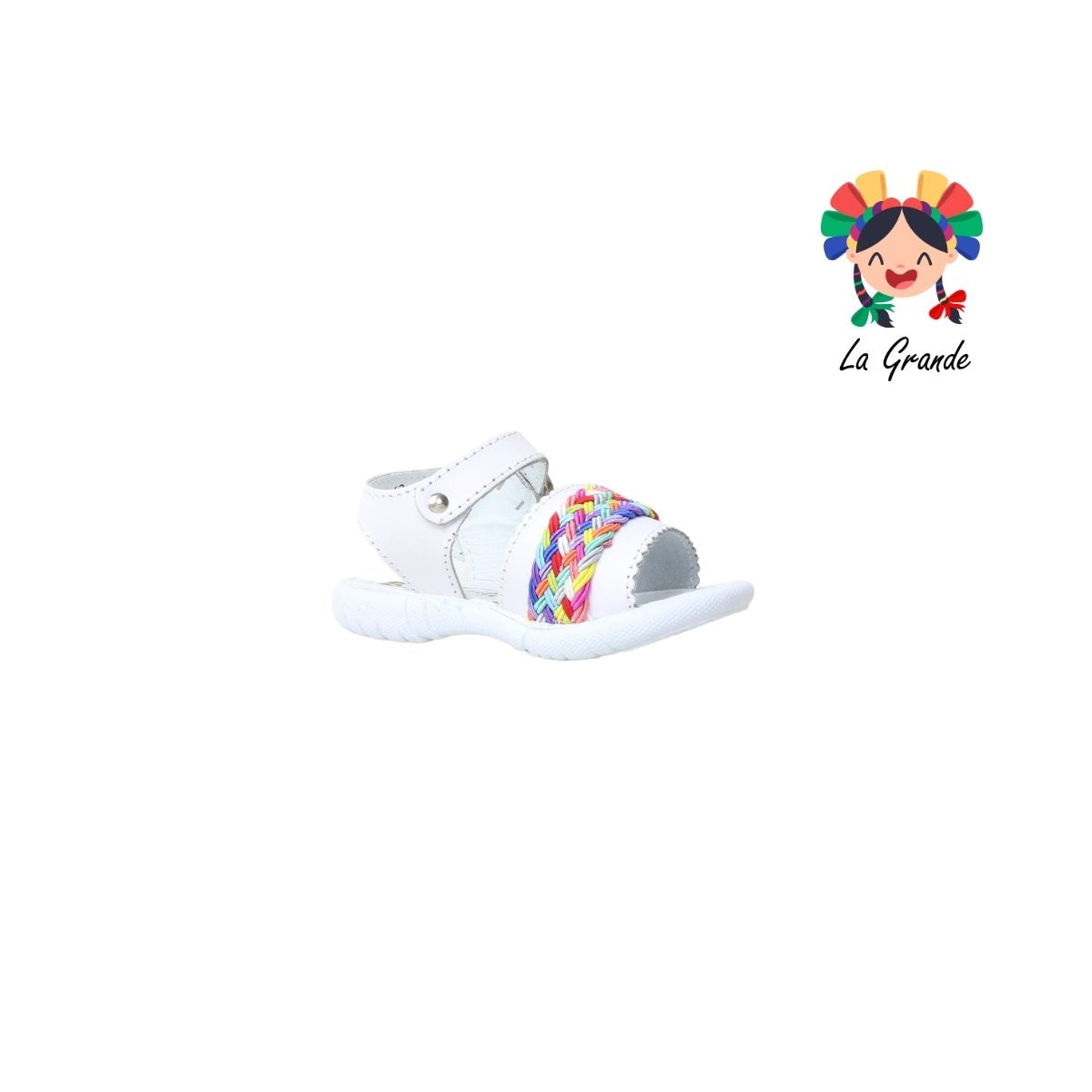 06 MEZITAZ Blanco Sintético Sandalia Casual para Bebé