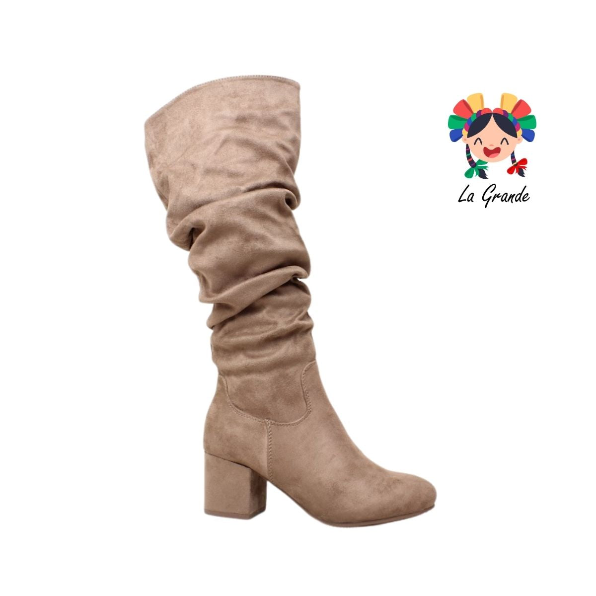 0873 YAELI Taupe Ante Bota Larga para Dama