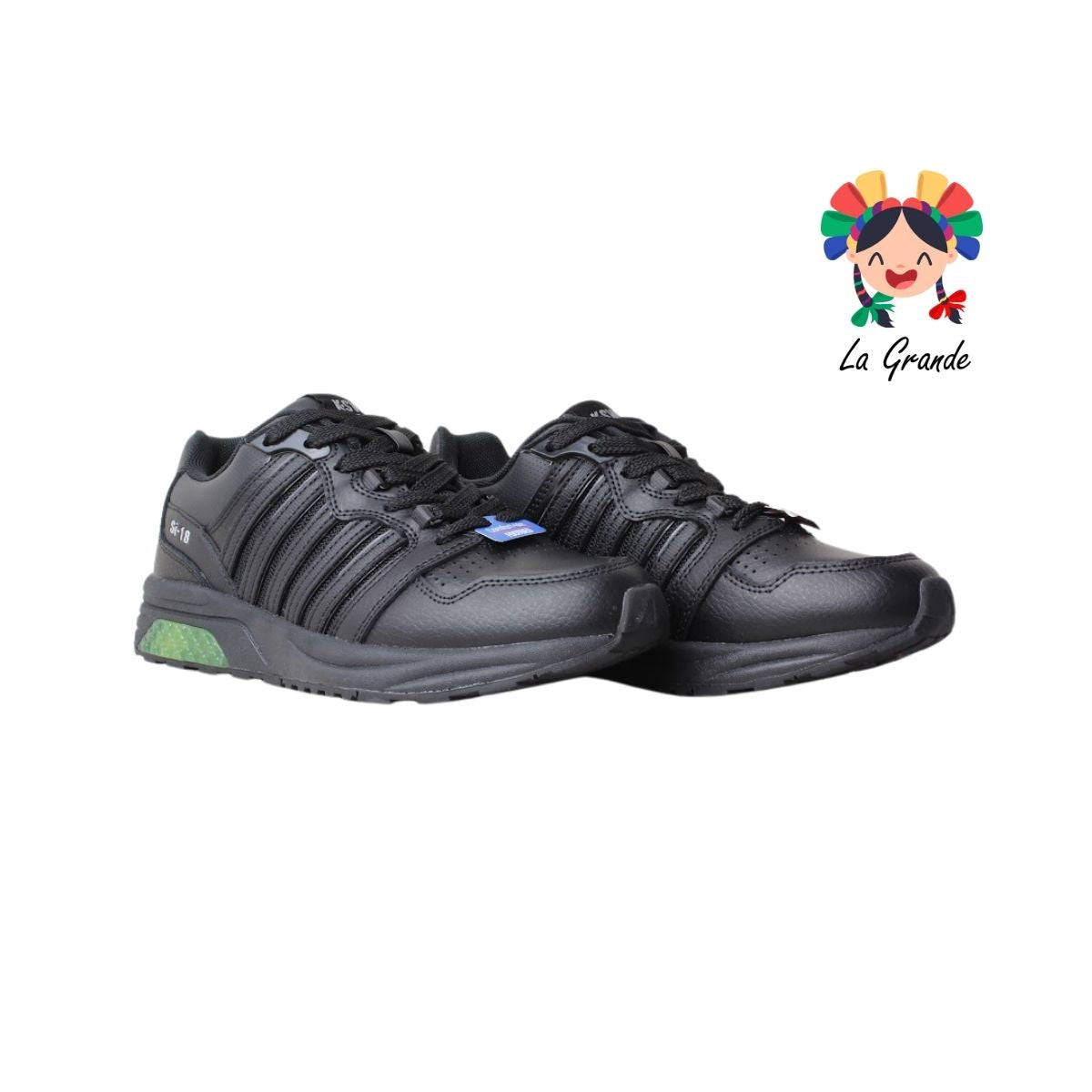 0F734017 K-SWISS Negro Negro Ranell Tenis Casual para Caballero
