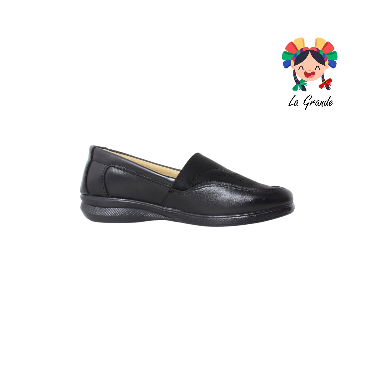 802 FANNY Negro Piel Zapato Casual para Dama
