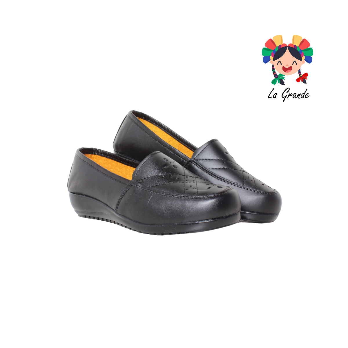 145 AMPARO Negro Piel Zapato Casual para Dama