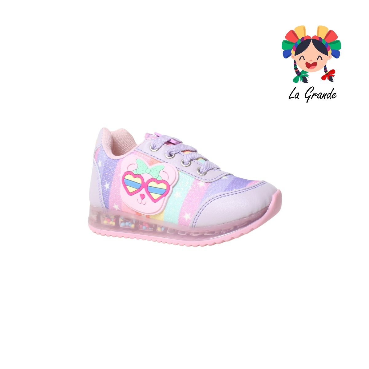 1000 PLAY COLORS Lila Osito Sint Tenis Casual para Niña