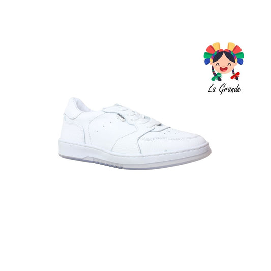 10002 DOGI Blanco Piel Tenis Escolar para Dama y Joven