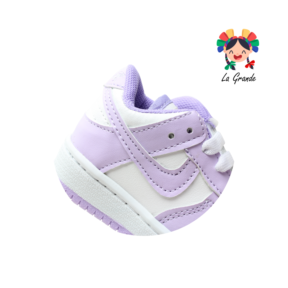1000 JAG SPORT Blanco Lila Sintético Tenis Casual para Bebé