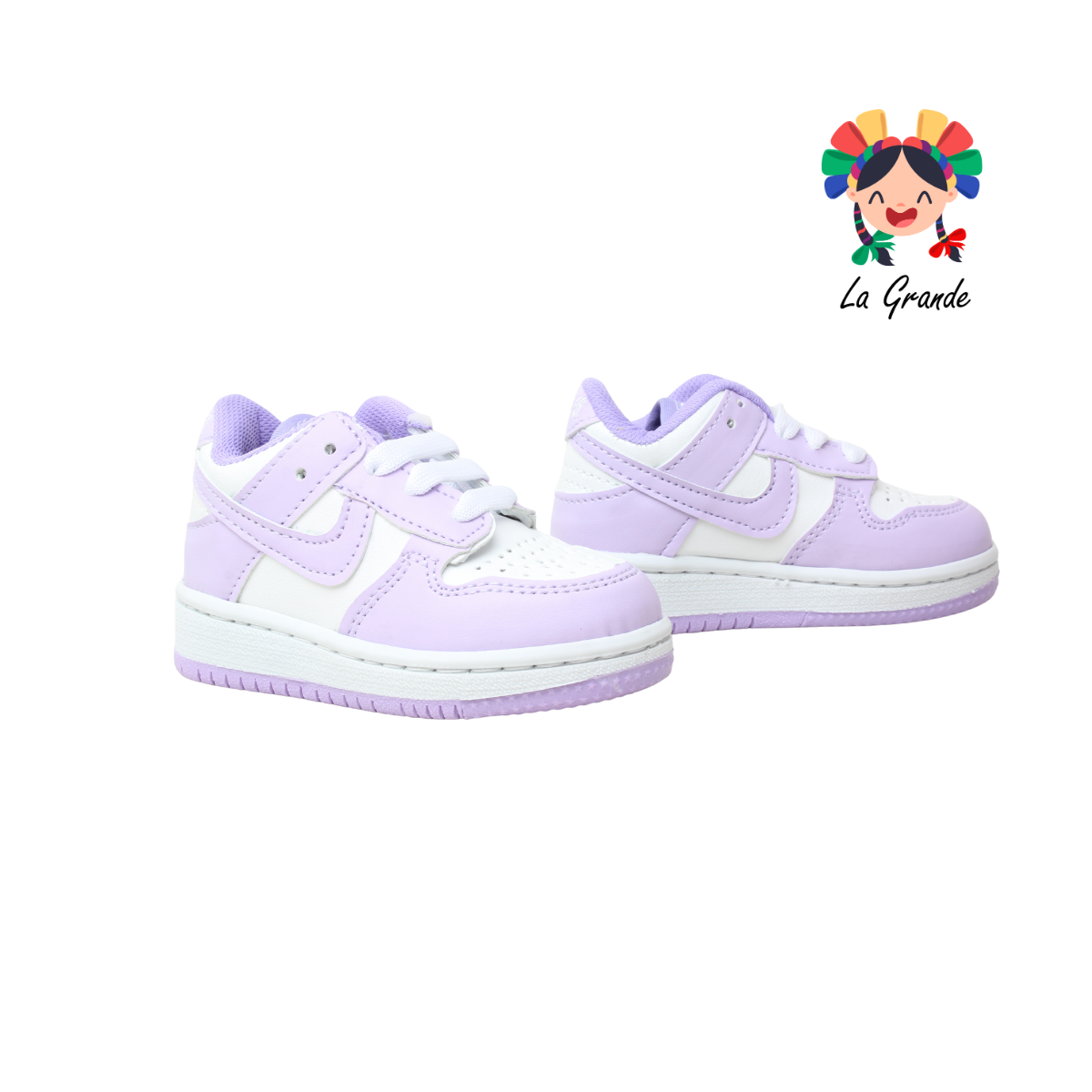 1000 JAG SPORT Blanco Lila Sintético Tenis Casual para Bebé