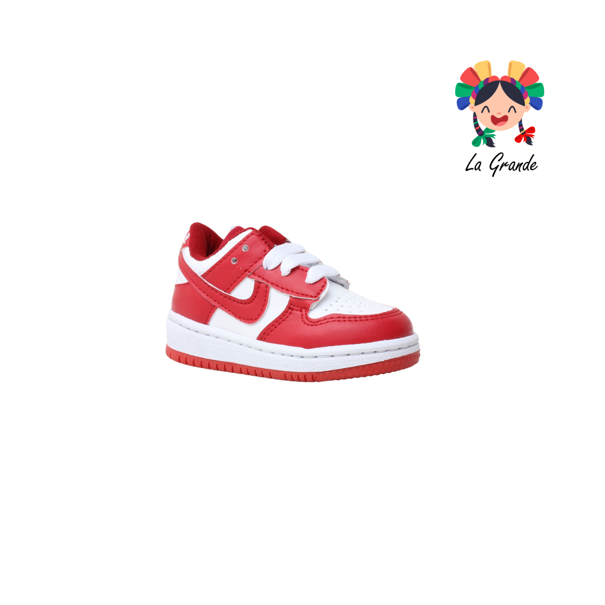 1000 JAG SPORT Blanco Rojo Sintético Tenis Casual para Bebé