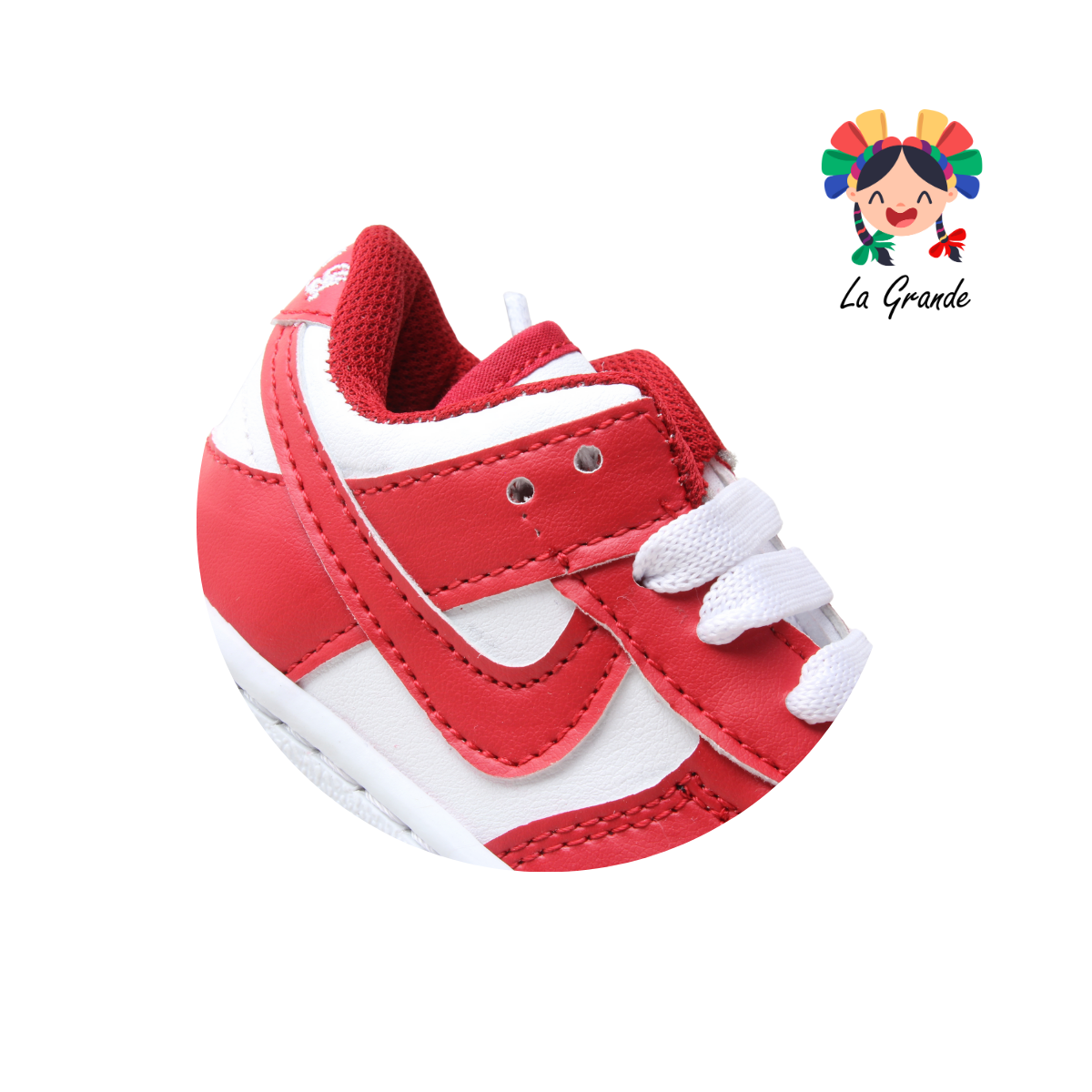 1000 JAG SPORT Blanco Rojo Sintético Tenis Casual para Bebé