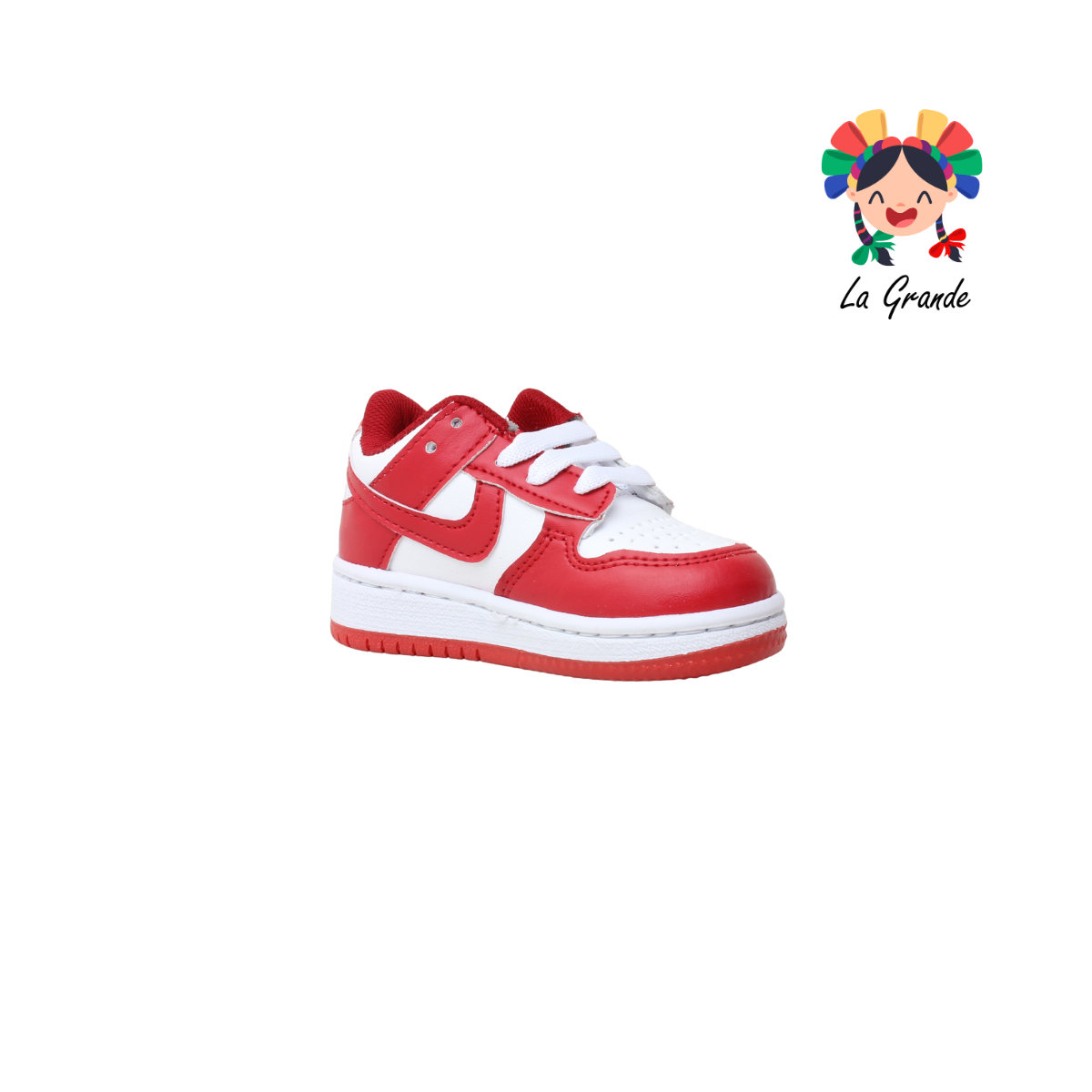 1000 JAG SPORT Blanco Rojo Sintético Tenis Casual para Bebé