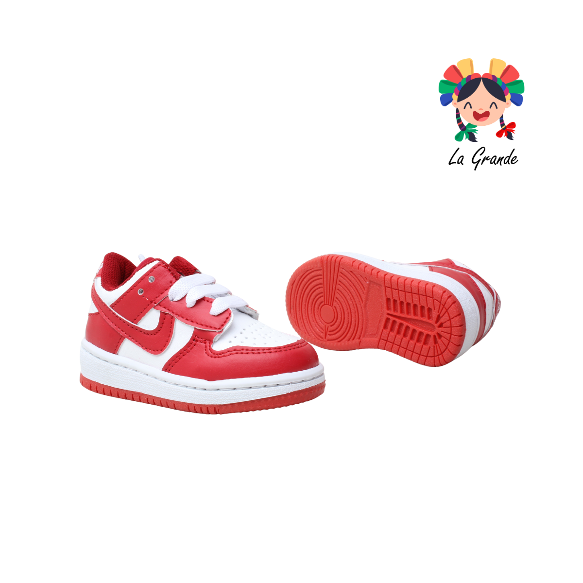 1000 JAG SPORT Blanco Rojo Sintético Tenis Casual para Bebé