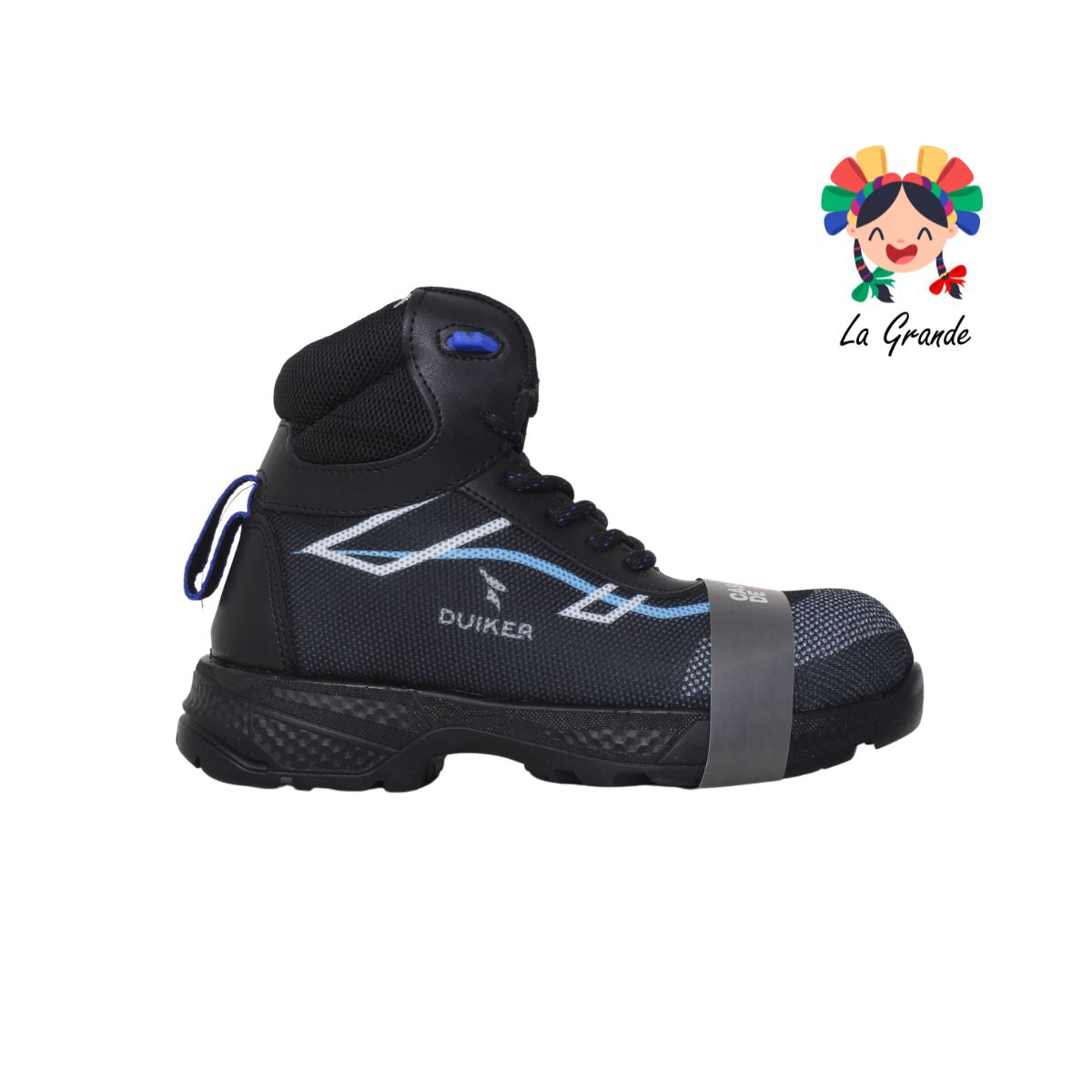 1002 DUIKER Negro Azul Textil Bota con Casco de Poliamida Dieléctrico para Caballero