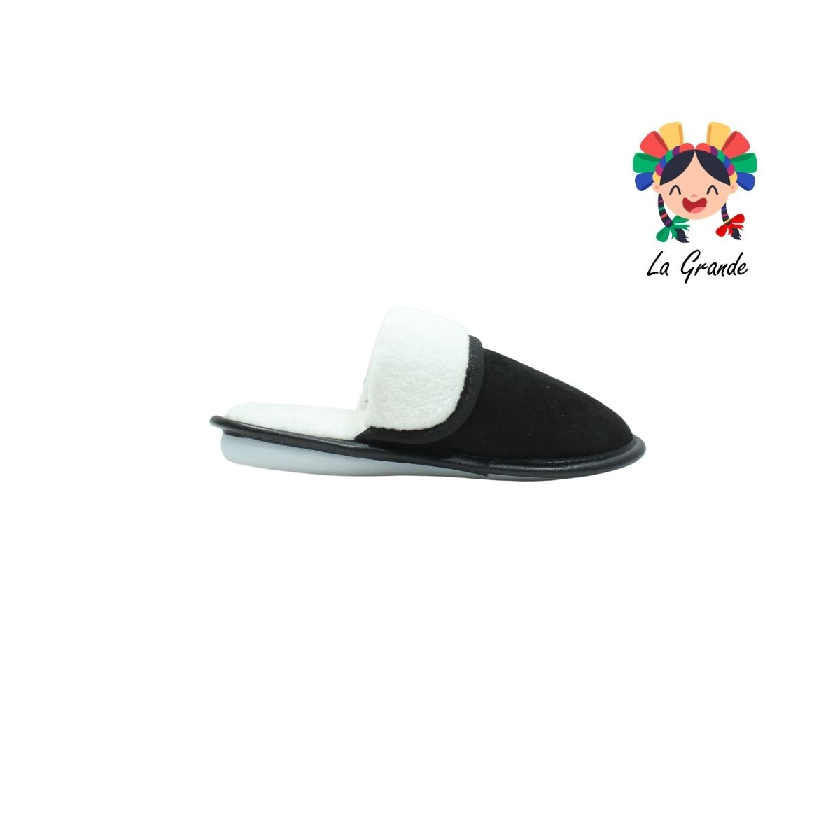 10087 STHAL Negro Pantufla Moño para Dama