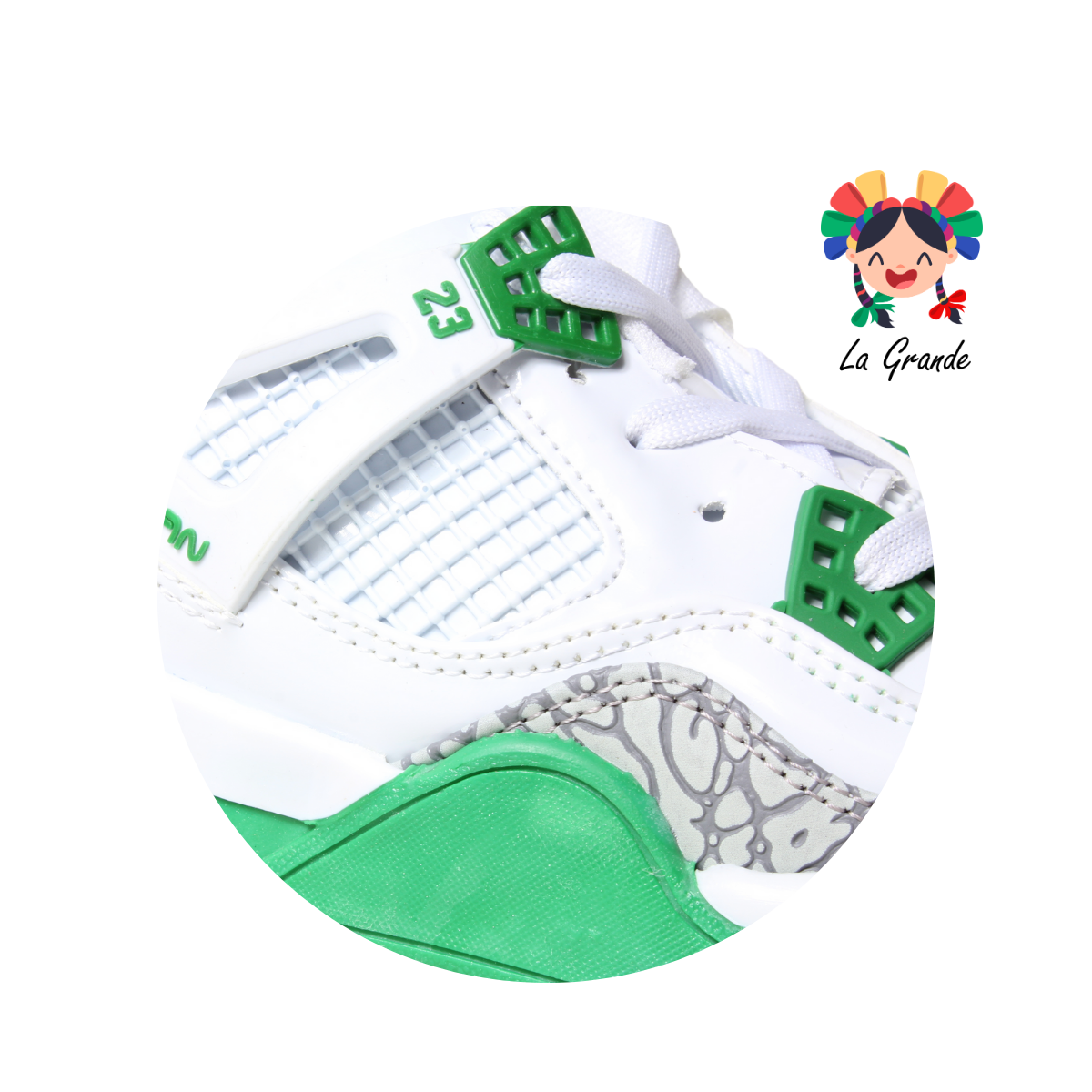 1016 HARMAN Blanco Verde Tenis Casual para Caballero