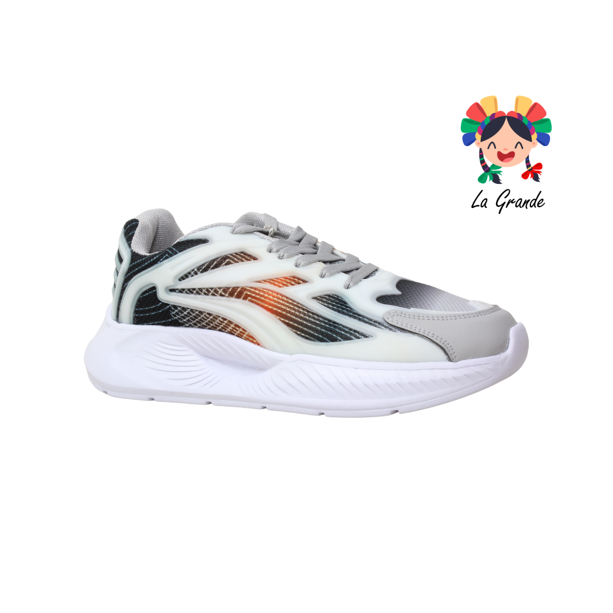 10173 MAKKENA Gris Naranja Tenis Deportivo para Caballero